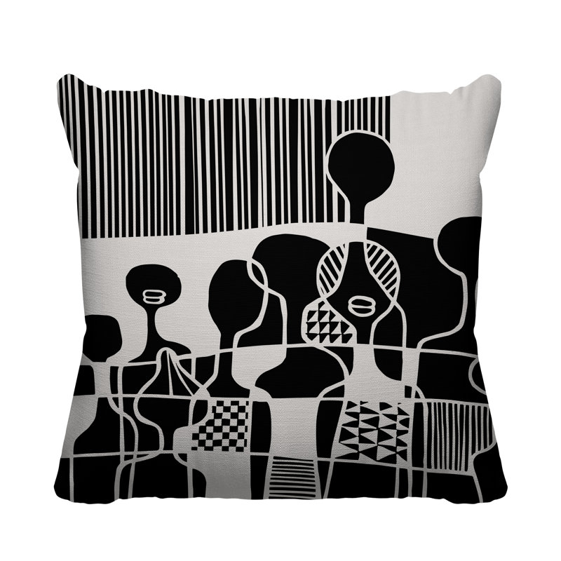 Housse de coussin et insert Ori Oudtoor, L 19 po x H 19 po, Noir