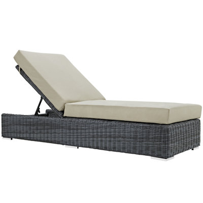 Keiran 83.5"" Long Reclining Single Chaise Sunbrella with Cushions -  Brayden Studio®, 5EF67B0A67154E5FB4FB1D58242B6DF6