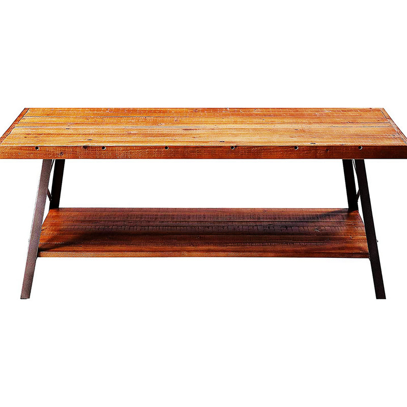 Aulene Coffee Table, Coffee Table With 1 Tier Shelf, Modern Coffee Table
