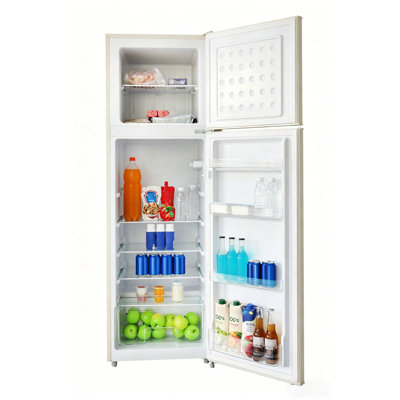 Frigidaire 10 Cu. Ft. Top Mount Retro Refrigerator, Apartment Size Compact Fridge, Cream