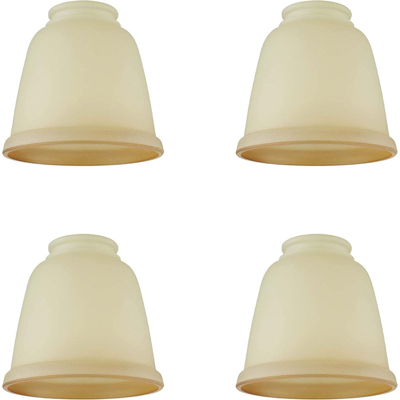 Abat-jour de ventilateur de plafond cloche en verre H 5 po x l 4,13 po (à visser), Ambre, H 5 po x l 4,13 po x P 4,13 po
