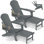 Chaise Adirondack pliante et réglable en PEHD Celese avec repose-pieds