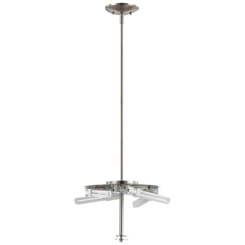 Lustre V2467 Dunlevy, H 9 po x l 20 po x P 20 po, Nickel brossé, 4