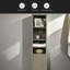 Armoire de rangement pour salle de bain de 64 po de hauteur pour petit espace, armoire sur pied pour salle de bain, bureau à domicile, 4 tablettes réglables et panier à linge, espace de rangement pour les vêtements cachés-1265618067