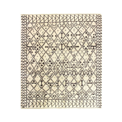 Moroccan Area Rug in Ivory