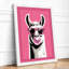 Llama Bubble Gum Modern - Framed Print-1028658632-1028658633