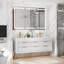 Ensemble de meuble-lavabo mural 60 po avec dessus en pierre artificielle Lumino, 60 po, avec tiroirs à fermeture en douceur Lumino-407644979