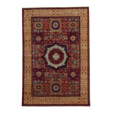 Aryana Wool Oriental Area Rug in Red