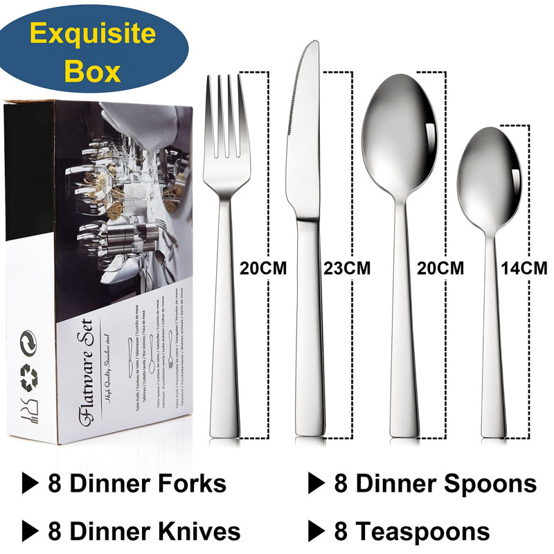Latitude Run Aaliana 32 Piece Cutlery Set , Service for 8