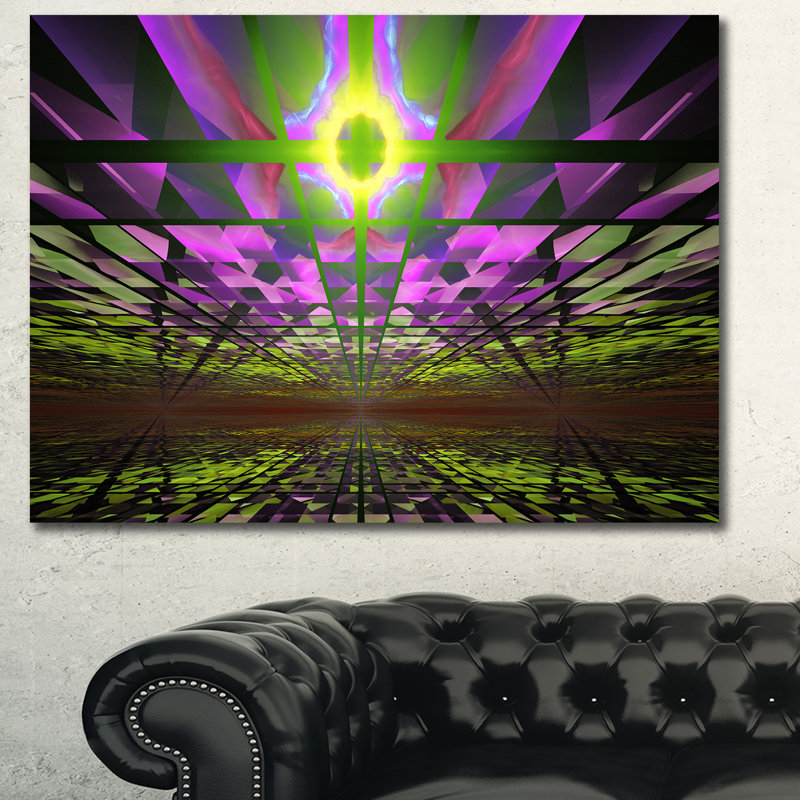 « fractal cosmique steampunk », impression sur toile tendue, H 20 po x l 20 po x P 1 po