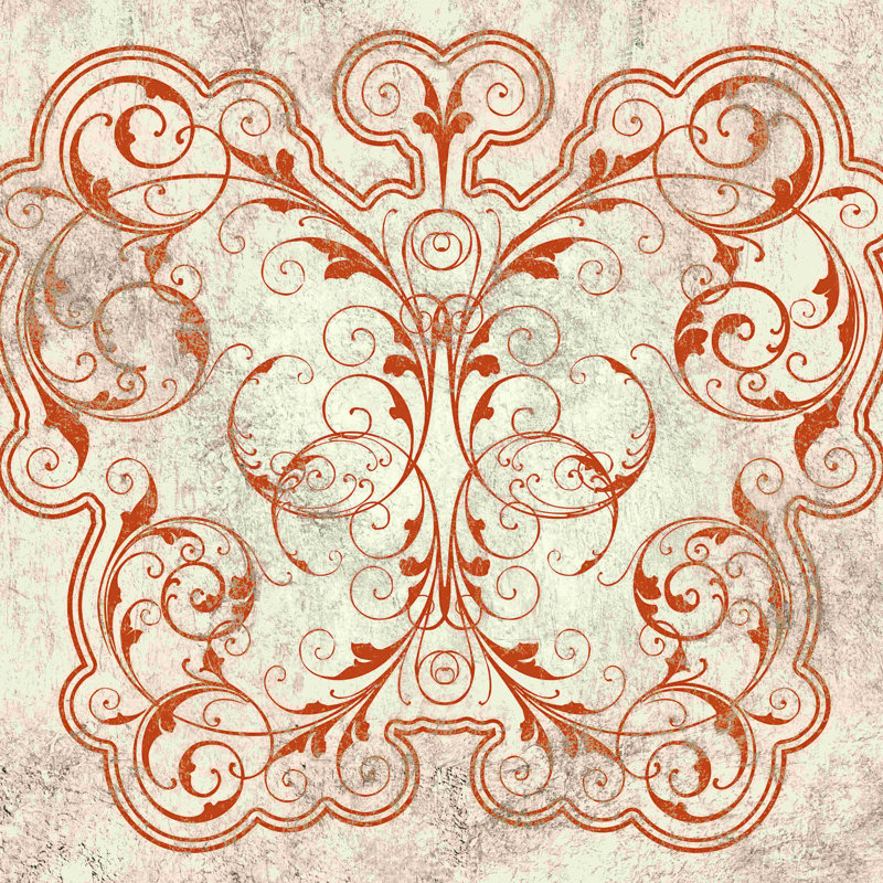 Scrolled Medallion - impression sur toile tendue, H 12 po x l 12 po