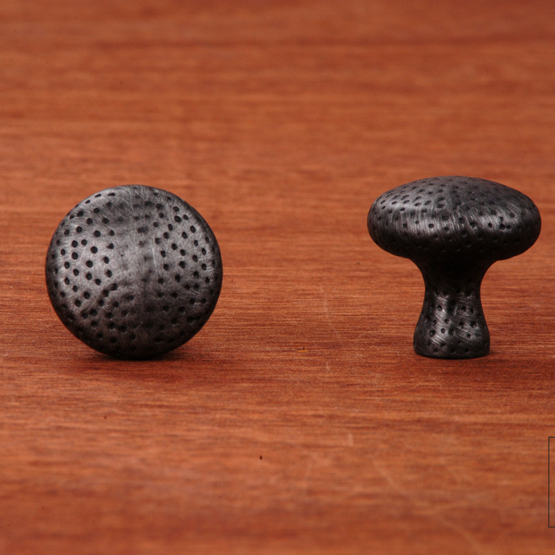 CK Series 1 1/4" Diameter Mushroom Knob, Distressed Nickel