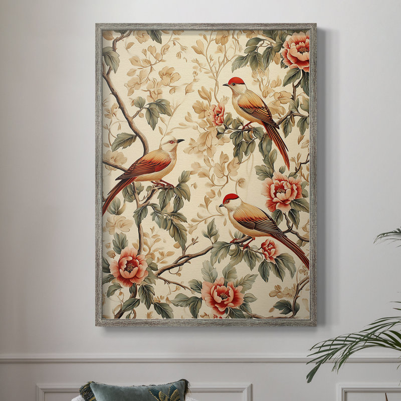 Imprimé encadré en bois massif de la série «XCVII» de William Morris, H 11 po x l 9 po