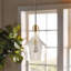 Luminaire suspendu en forme de cloche en verre doré / transparent de 13 po de diamètre-1994890140-1994890137