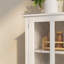 Buffet avec portes à double vitrage et poignée cloche unique