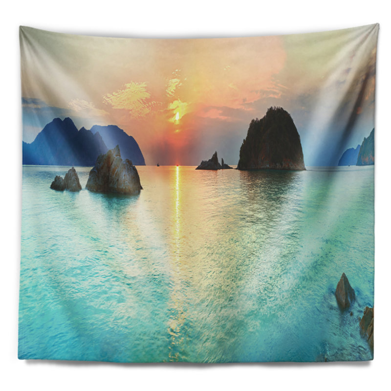 Photographie sunrise panorama tapisserie, H 32 po x l 39 po
