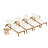OUTDOOR RECLINER SIDE TABLE SET - COMES WITH 2 INCH CUSHION AND ADJUSTABLE BACKREST CHAISE LOUNGE WITH WHEEL & FOLDABLE AND ADJUSTABLE ACACIA WOOD SIDE TABLE FOR POOLSIDE PORCH