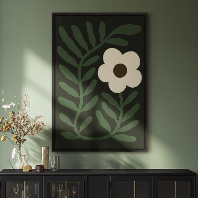 Framed Canvas Wall Art - Vintage Abstract Wall Prints for Bedroom - 16"x24"