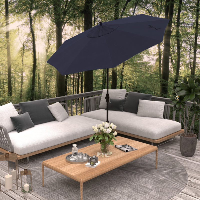 Parasol de marché 108 po Bowenvale, Bleu marine-oléfine