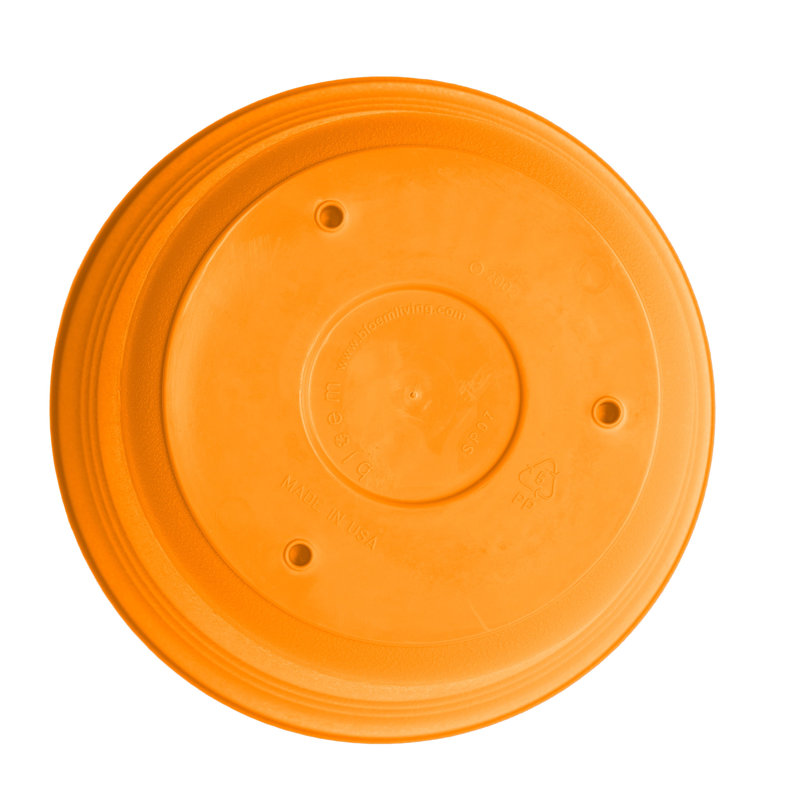 Saturn Traditional Plastic Indoor/Outdoor Round Planter with Saucer, 10.75" H x 12.25" W x 12.25" D, Mango