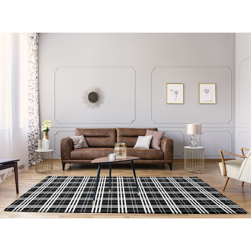 Plaid Indoor Rug, Rectangle 5' x 7'