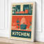 Kitchen Shelves Retro - Wrapped Canvas-131761882-131761883
