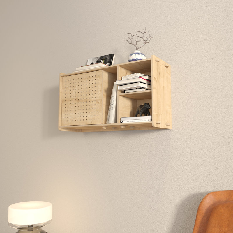 Tablette cubique en bois massif 2 pièces Gimora