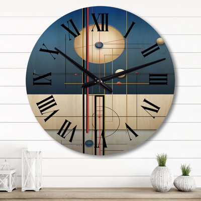 Horloge murale moderne surdimensionnée en bois