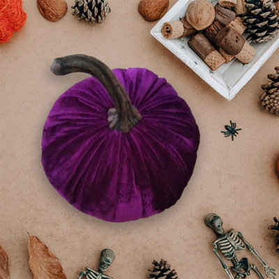 Halloween Velvet Pumpkins Decor Super Soft Stuffed With Exquisite