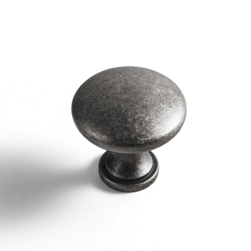 1.18" Mushroom Knob, Antique Silver