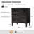 Gillianne 26"W 3-Drawer Curved Silhouette End Table with Built-in Charging Station and Simple Assembly-1922551736