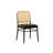 Modern Upholstered Faux Leather Side Dining Chair with Cane Rattan Back-753274499-753274508