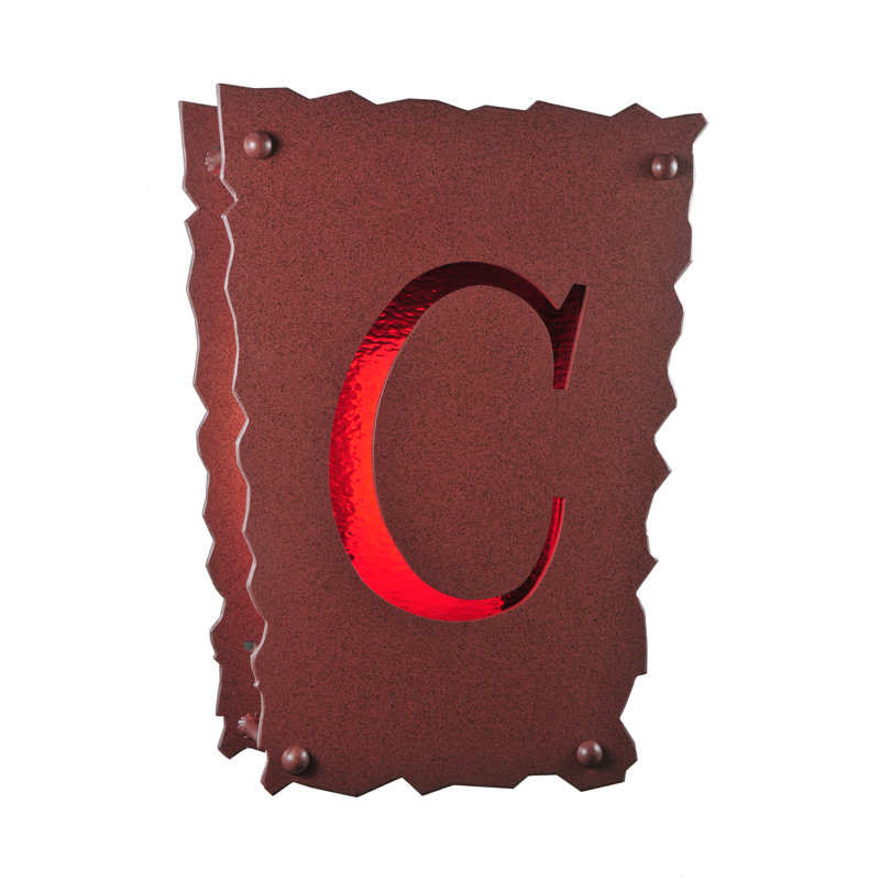 Applique murale 1 lumière encastrée rouge