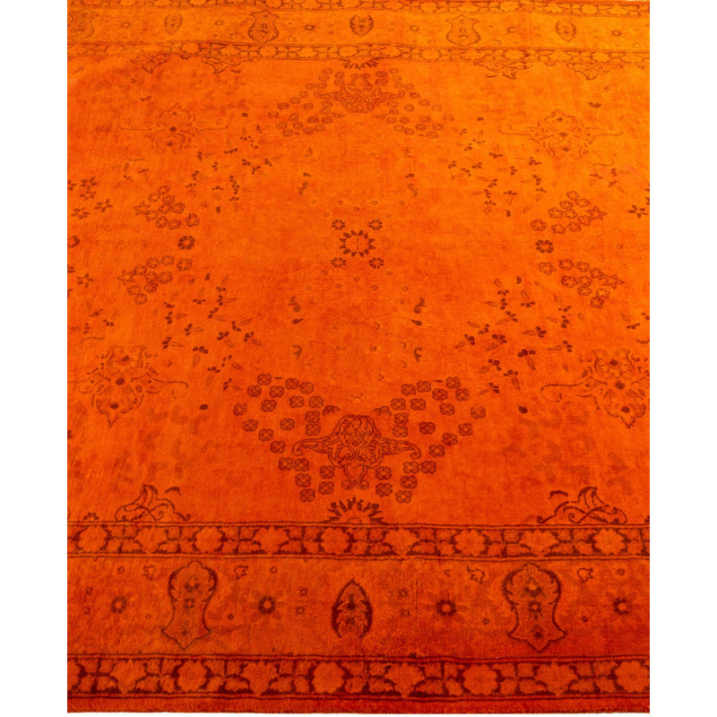 Overdyed One-of-a-Kind 4' 7" X 7' 2" Hand Knotted Area Rug