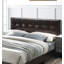 Lit double - 58 po x 81 po x 41,5 po - Similicuir - 1 pièce - Lit - Brun - Similicuir brun + tête de lit réglable + support à lattes