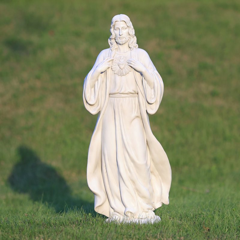 Statue sacrée de 24,8 po, statue de Jésus-Christ peinte à la main