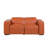 Top Grain Italian Leather Modular Power Dual Reclining Loveseat With Power Headrests-109785867