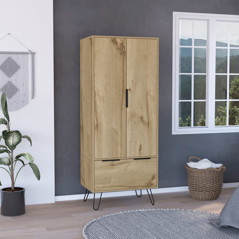 Armoire, chambre à coucher, chêne clair