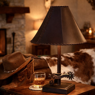 Abat-jour en cuir Heritage, abat-jour en cuir