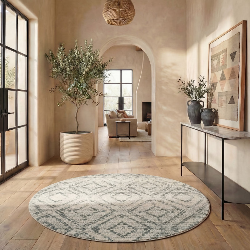 Muniz Performance Geometric Rug, Round 6'