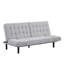 Canapé-lit convertible futon, coussins capitonnés en biscuit, gris 81 po-130982899