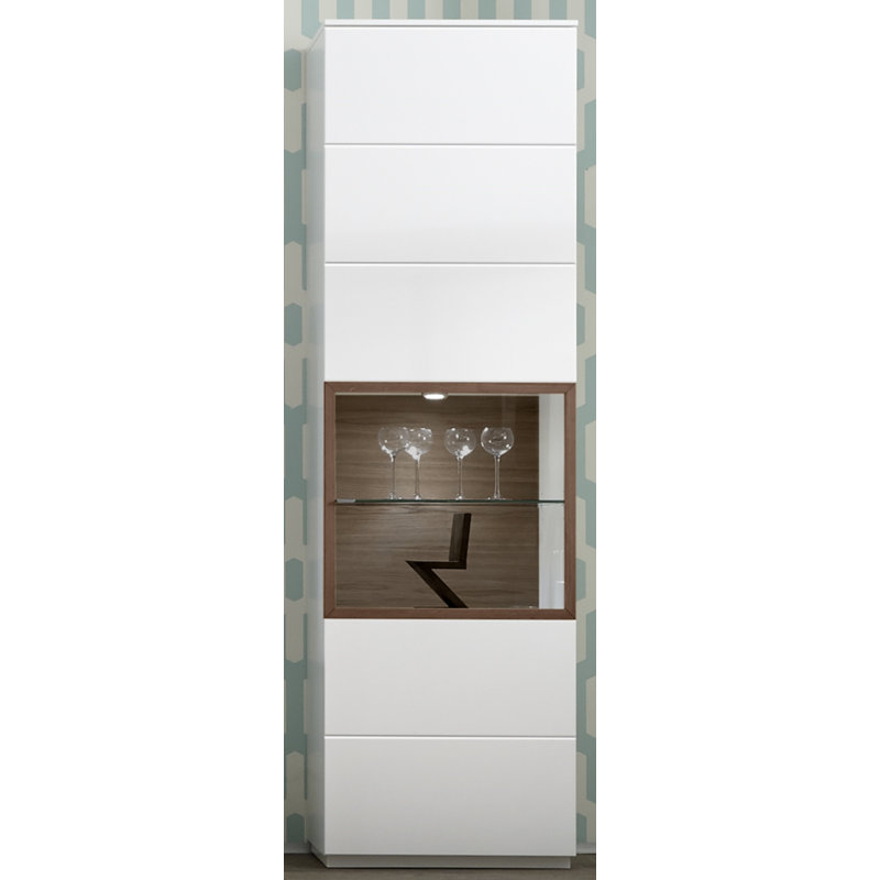 Mustafa Display Cabinet, Walnut, Left, Without