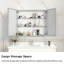Armoire de salle de bain, armoire murale avec tablettes de rangement réglables