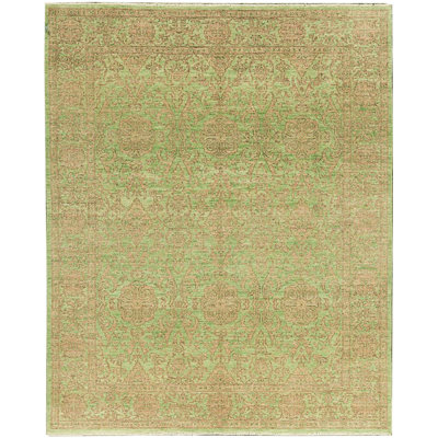 Wool Oriental Area Rug in Green