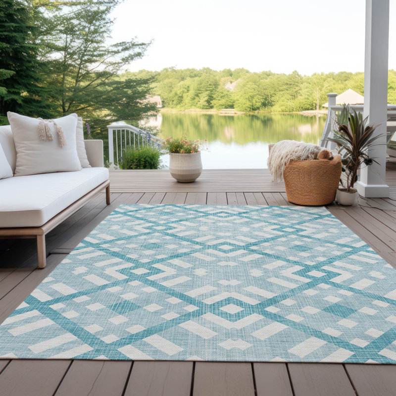 Loreen Geometric Indoor / Outdoor Rug, Rectangle 8' x 10'