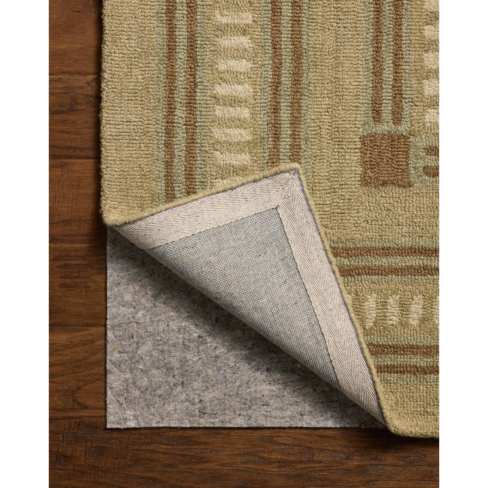 Alfie Green / Natural Area Rug, Runner 2'6" x 7'6"