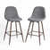 Moulton 360° Swivel Bar Height Stools Solid Back Bar Chairs with Backrest, Footrest for Kicthen/Bar