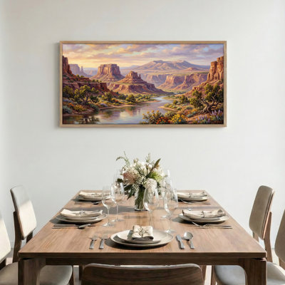Tableau encadré sur toile représentant un paysage désertique (1 pièce), 122 x 61 cm