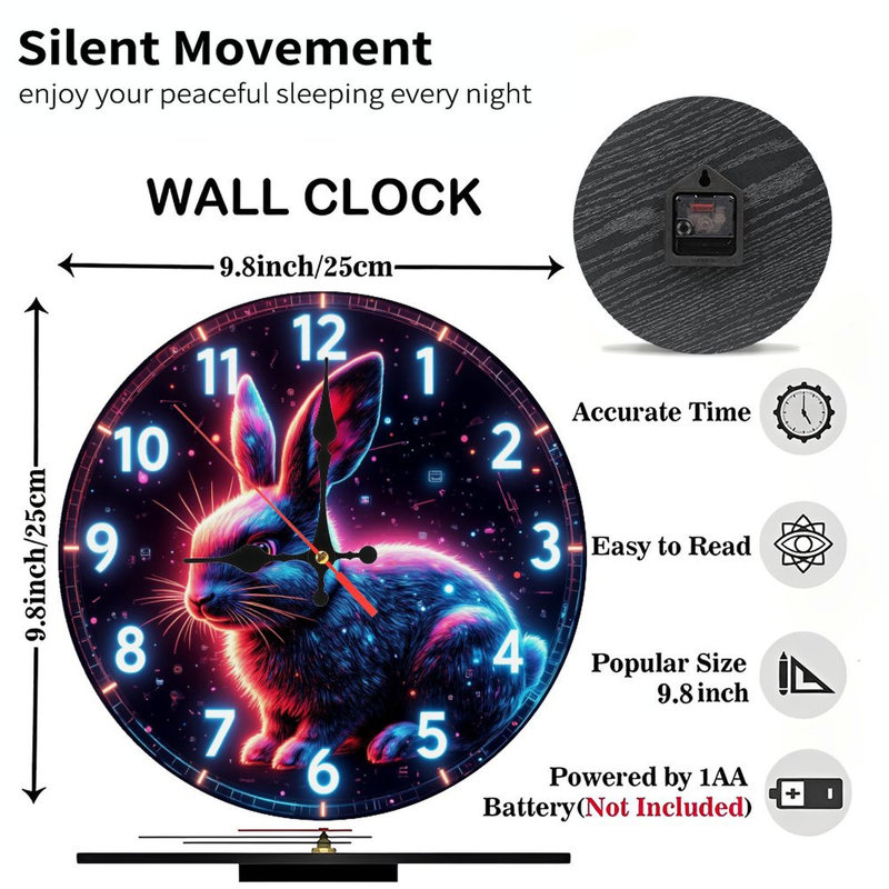 Horloge néon