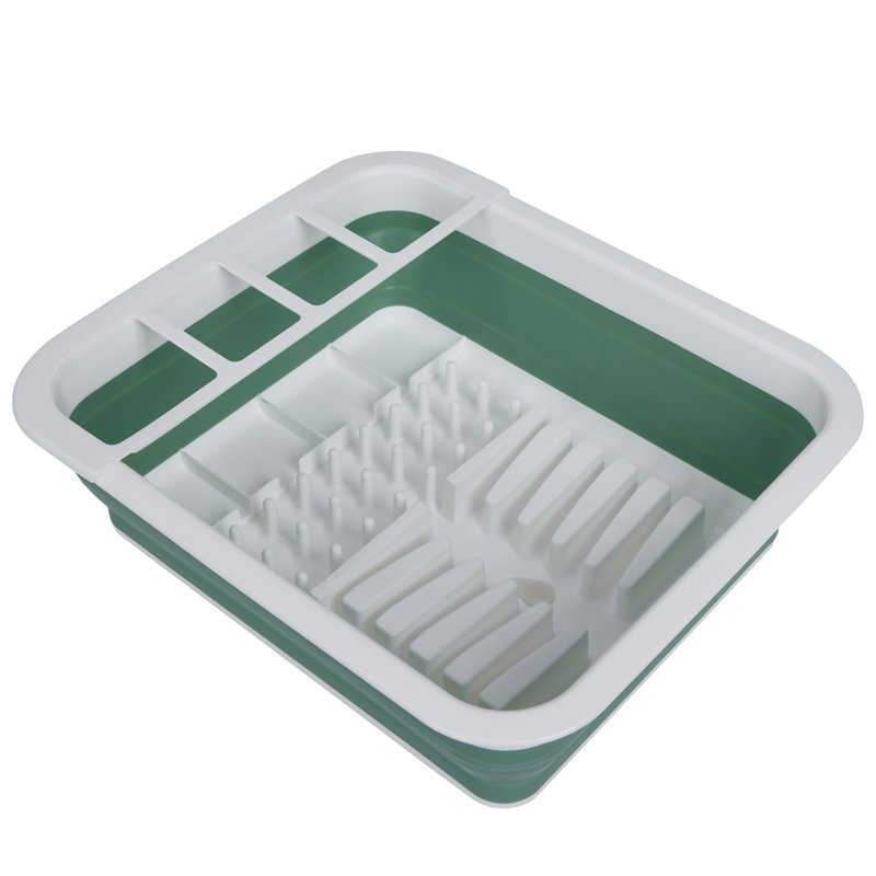 Kitchen Details Collapsible Dish Rack in Sage